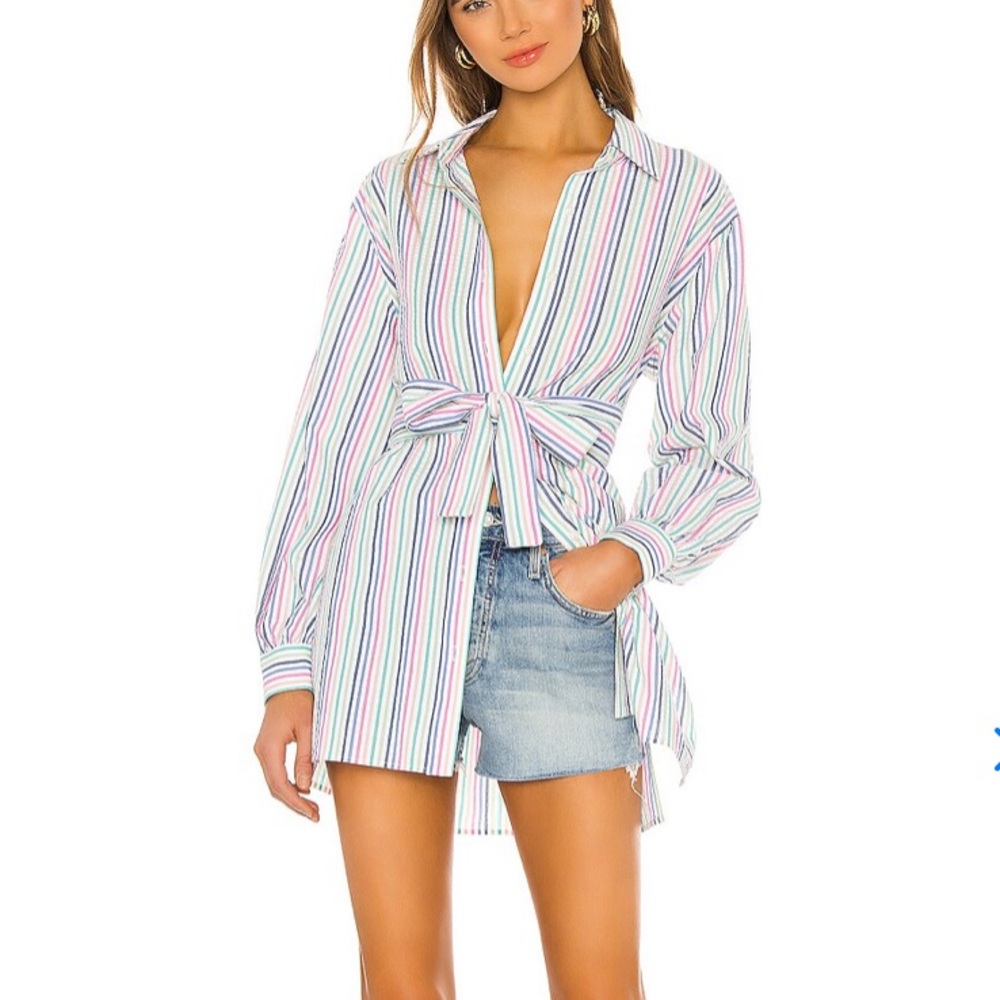 ☀️ Lovers + Friends Multi Color Tunic. Size M. New with tags.
